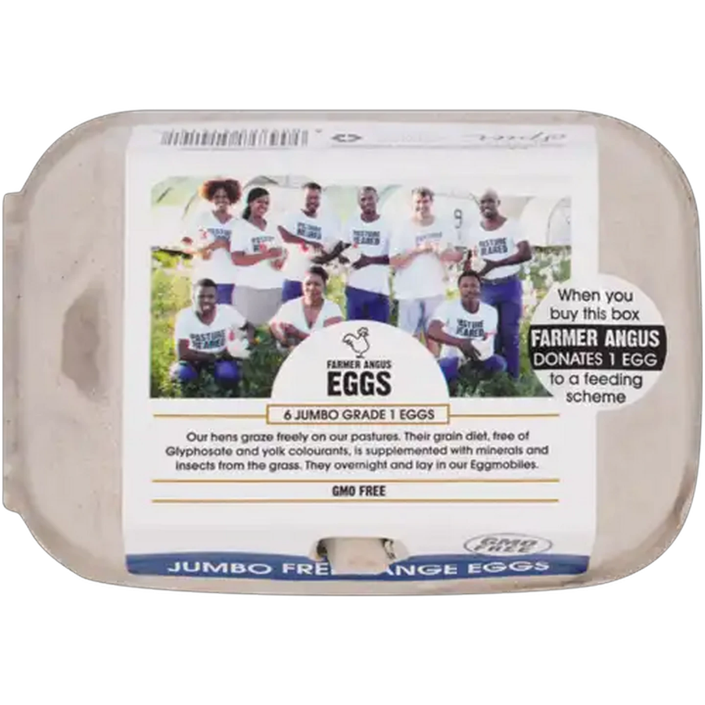 Image of Farmer Angus Jumbo Free Range Eggs 6 Pack