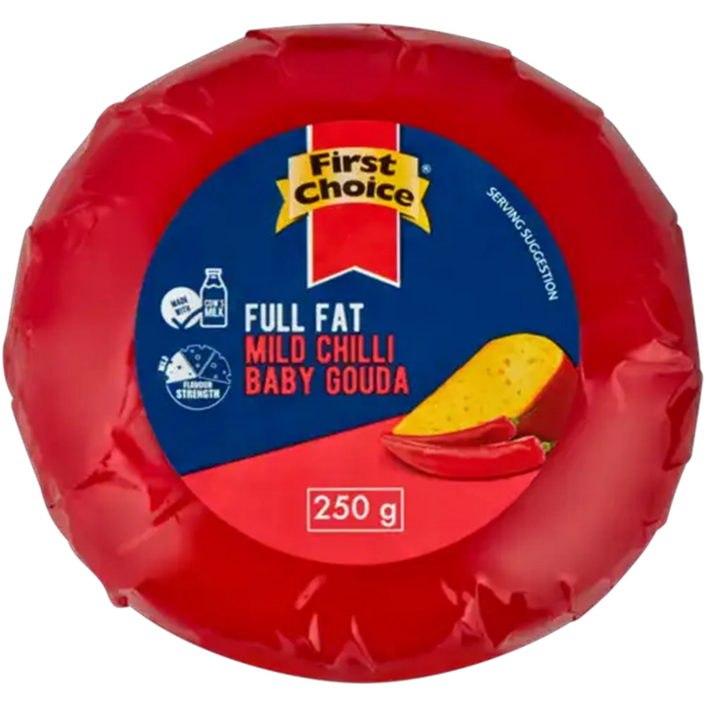 Image of First Choice Mild Chilli Full Fat Baby Gouda 250g