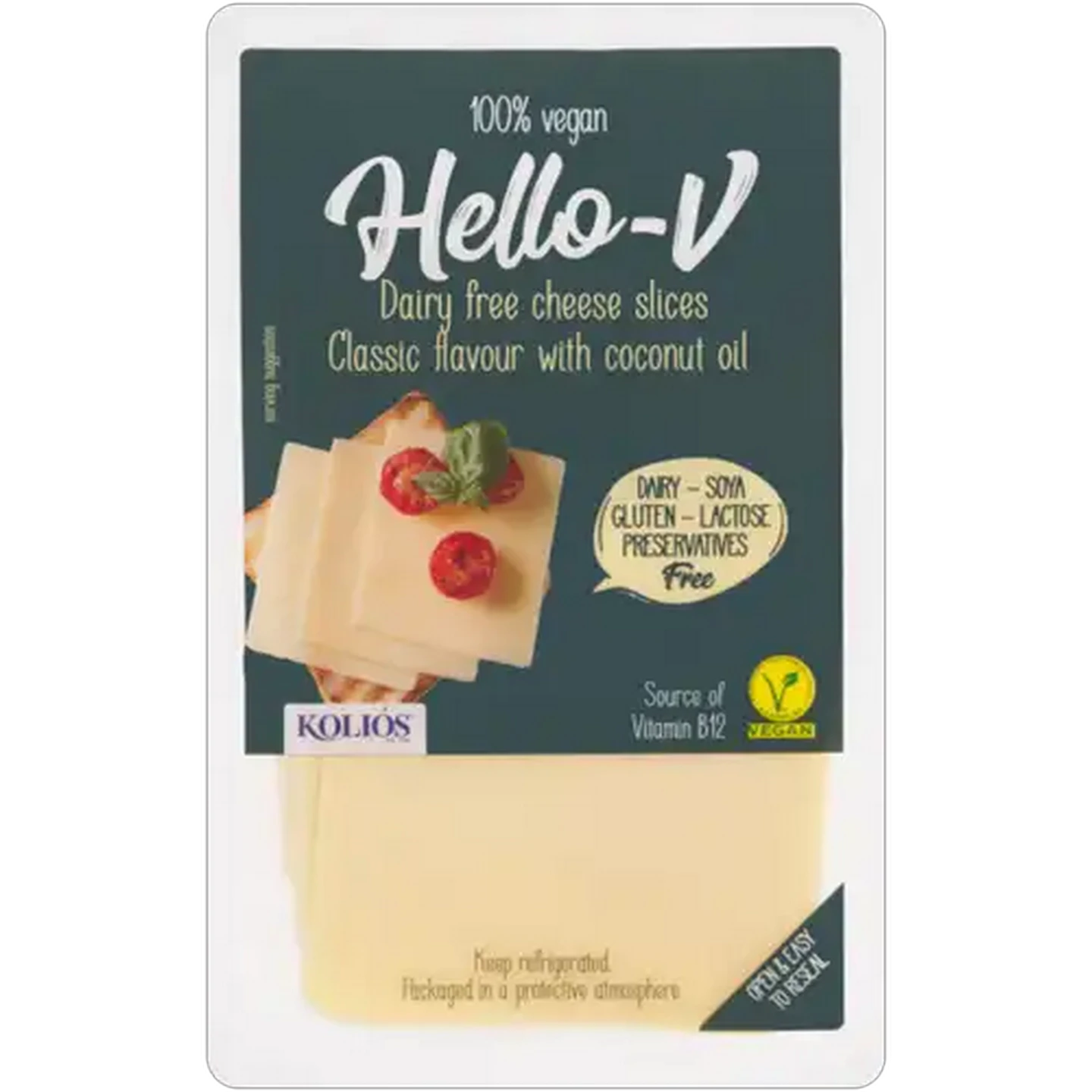 Image of Koliós Hello-V Classic Flavour Dairy Free Cheese Slices 140g