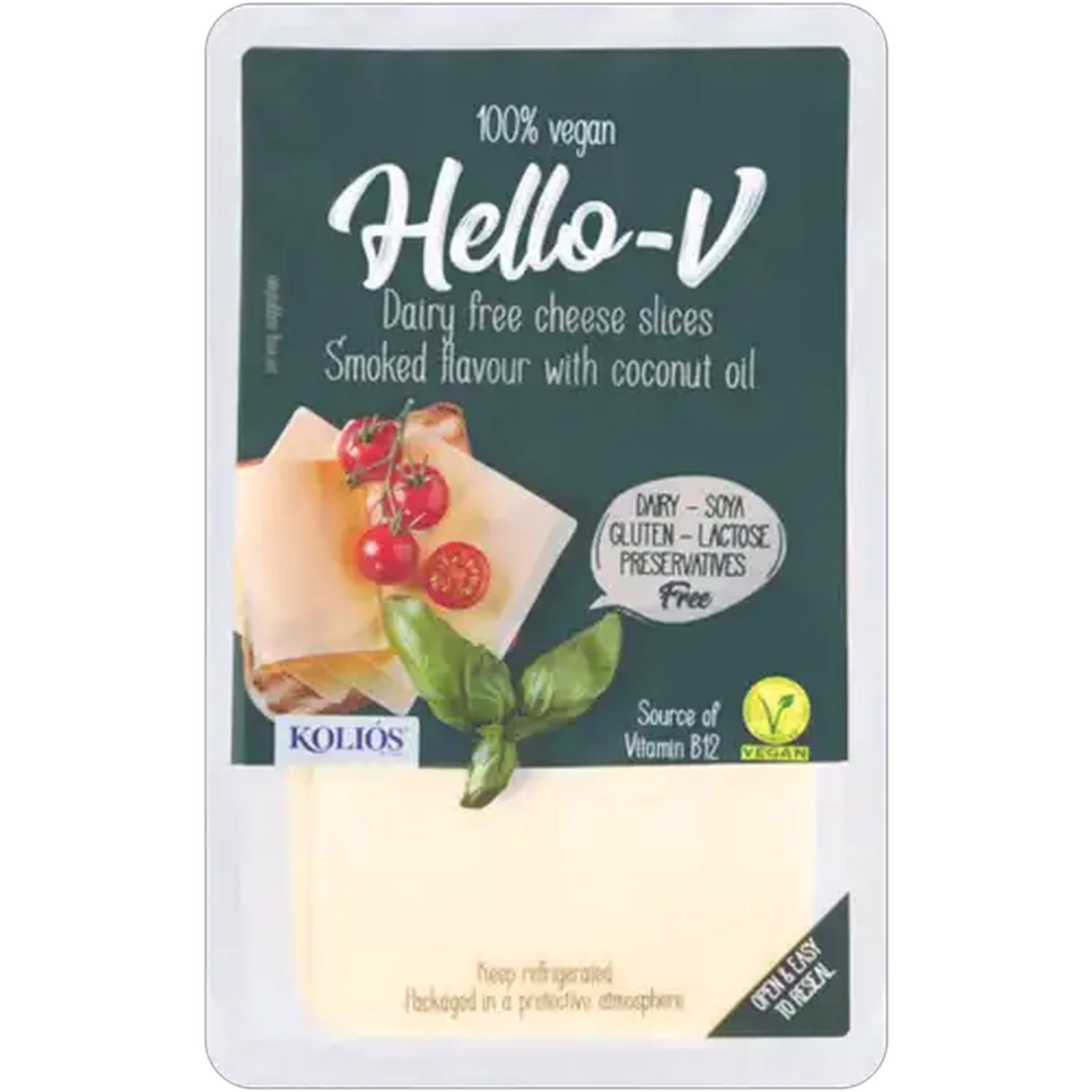 Image of Koliós Hello-V Smoked Flavour Dairy Free Cheese Slices 140g