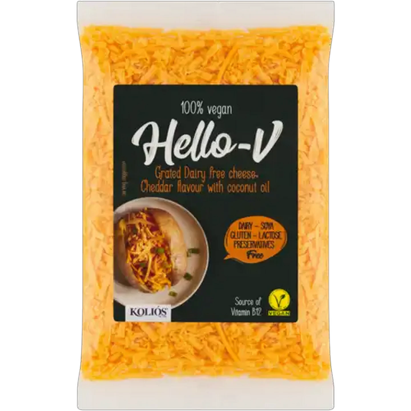 Image of Hello-V Cheddar Flavoured Grated Dairy Free Cheese 200g