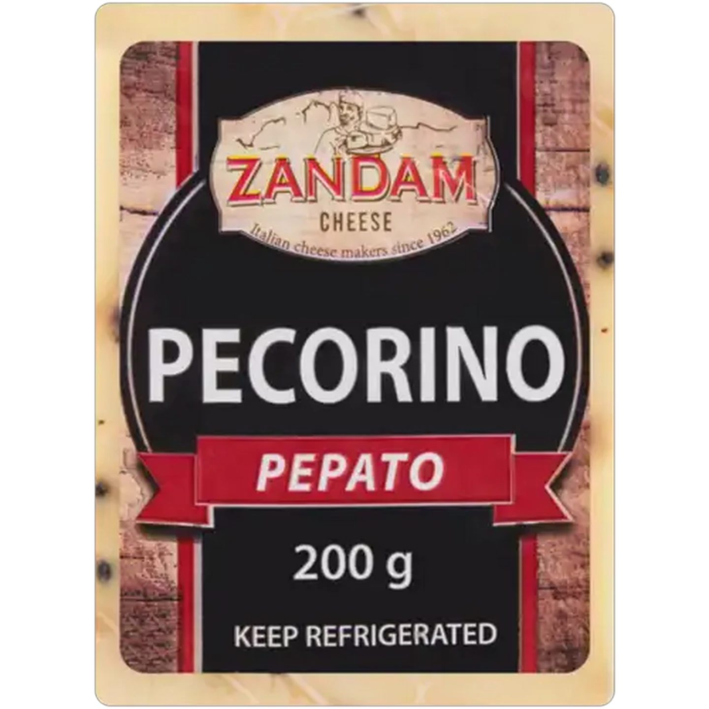 Image of Zandam Cheese Pepato Pecorino Cheese Block 200g