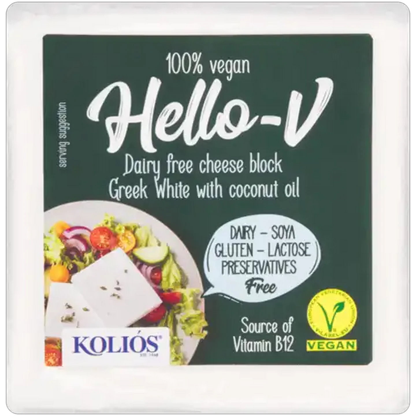 Image of Koliós Hello-V Greek White Dairy Free Cheese Block 200g