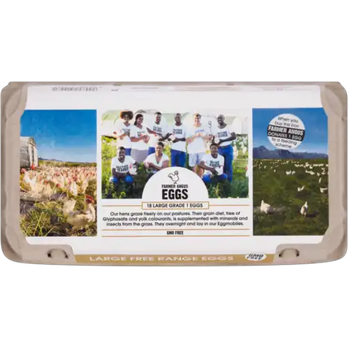 Image of Farmer Angus Large Free Range Eggs 18 Pack