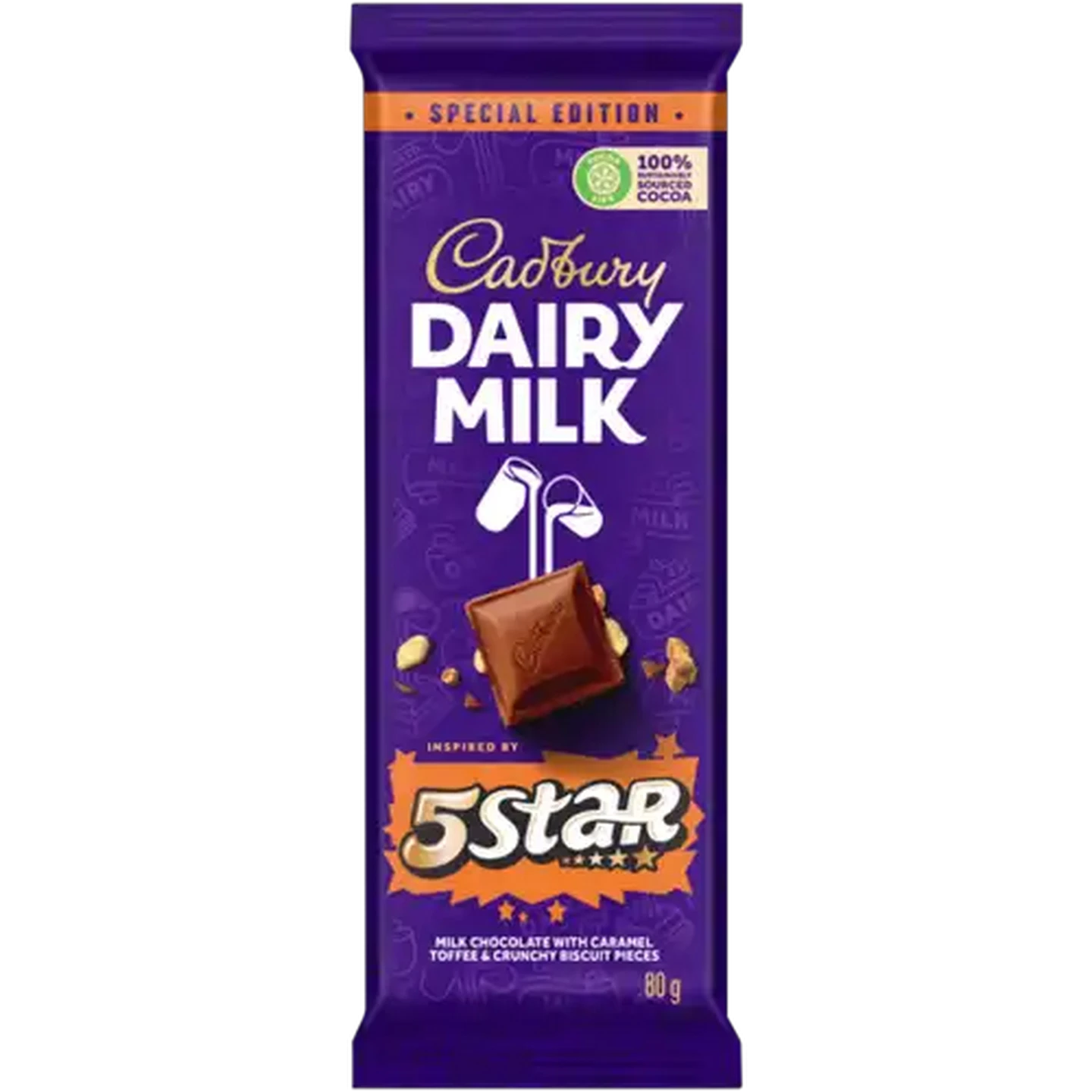 Image of Cadbury Dairy Milk 5 Star Chocolate Slab 80g