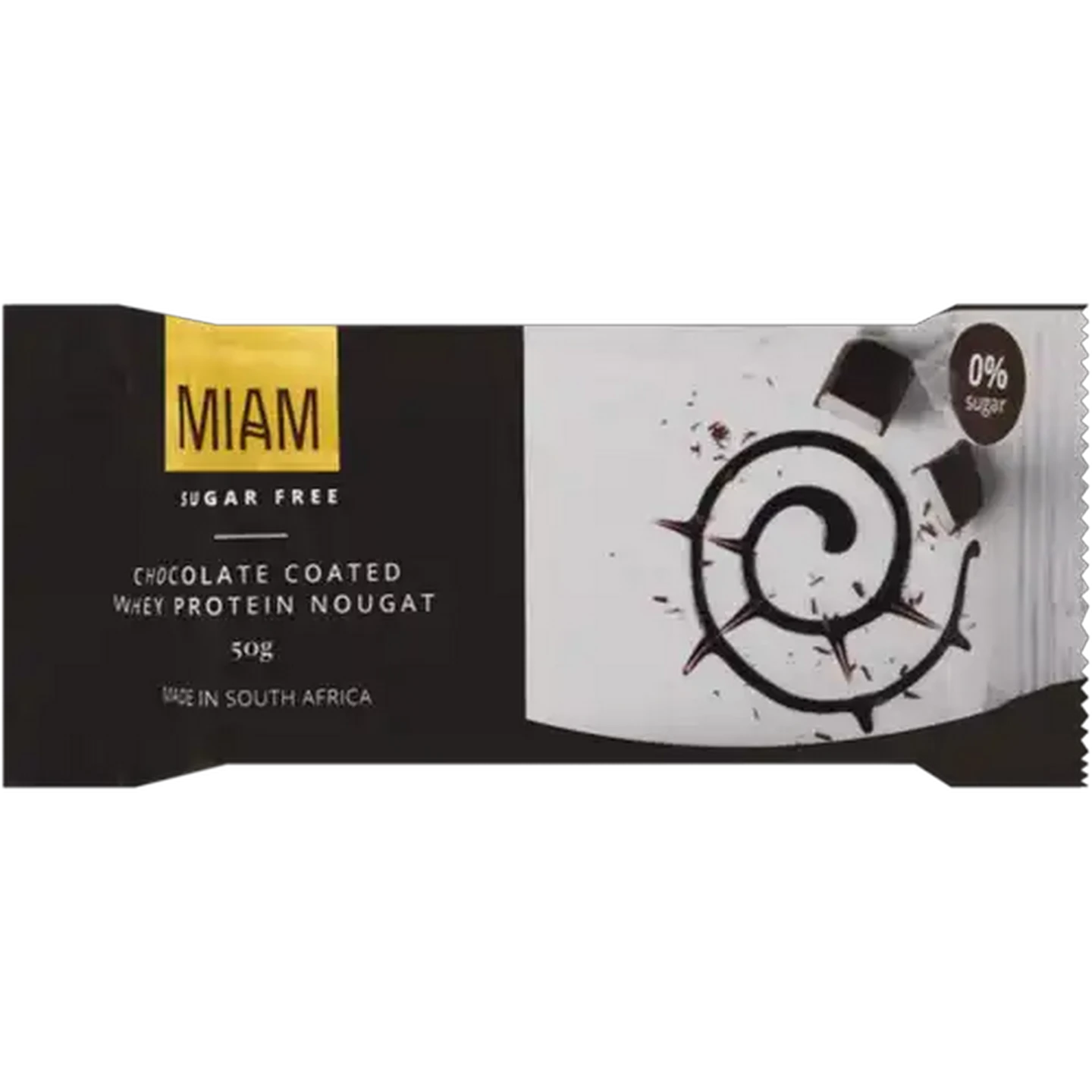 Image of Miam Chocolate Coated Whey Nougat Protein Bar 50g