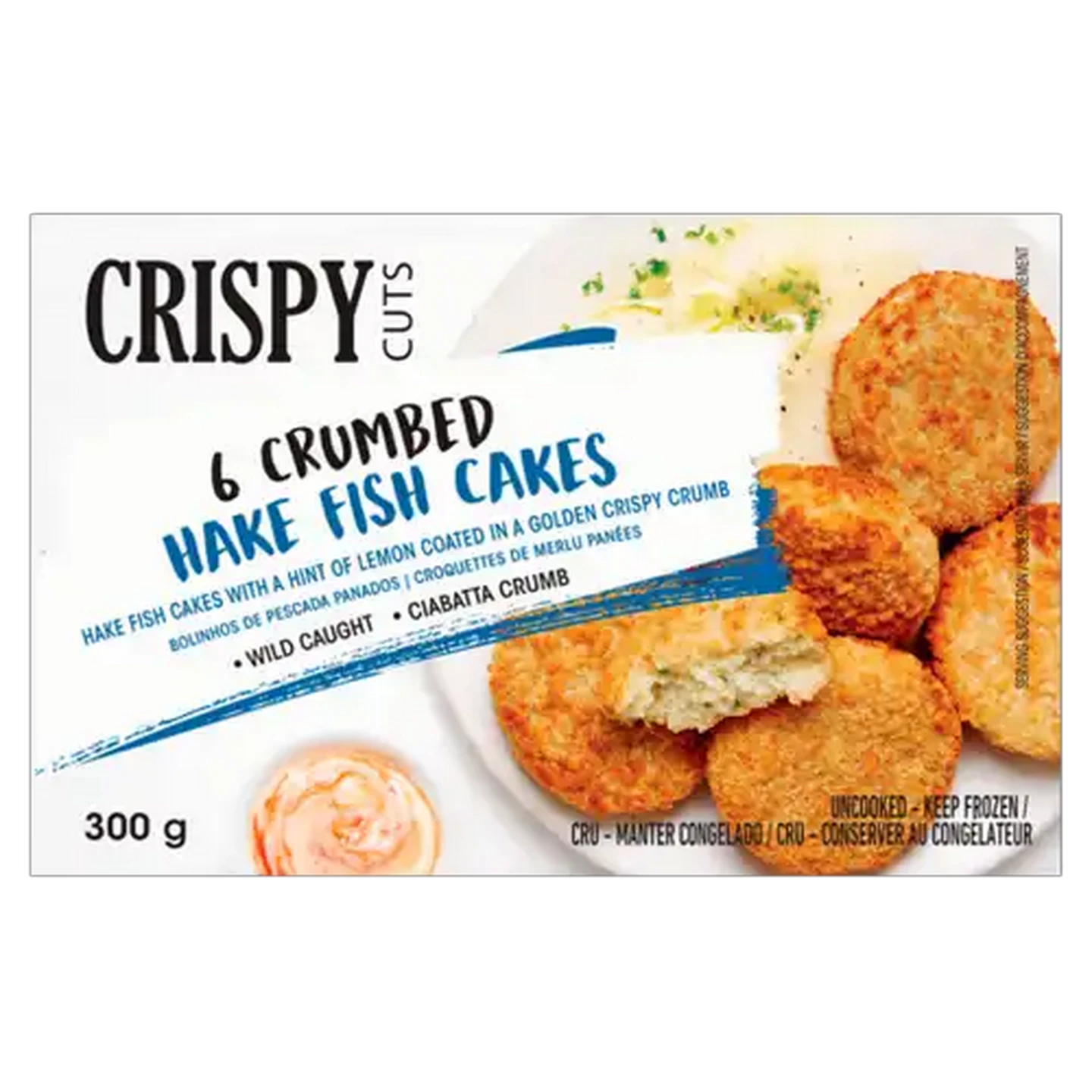Image of Crispy Cuts Frozen Crumbed Hake Fish Cakes 300g
