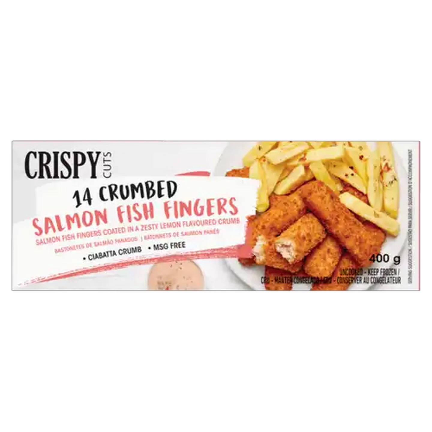 Image of Crispy Cuts Frozen 14 Crumbed Salmon Fish Fingers 400g