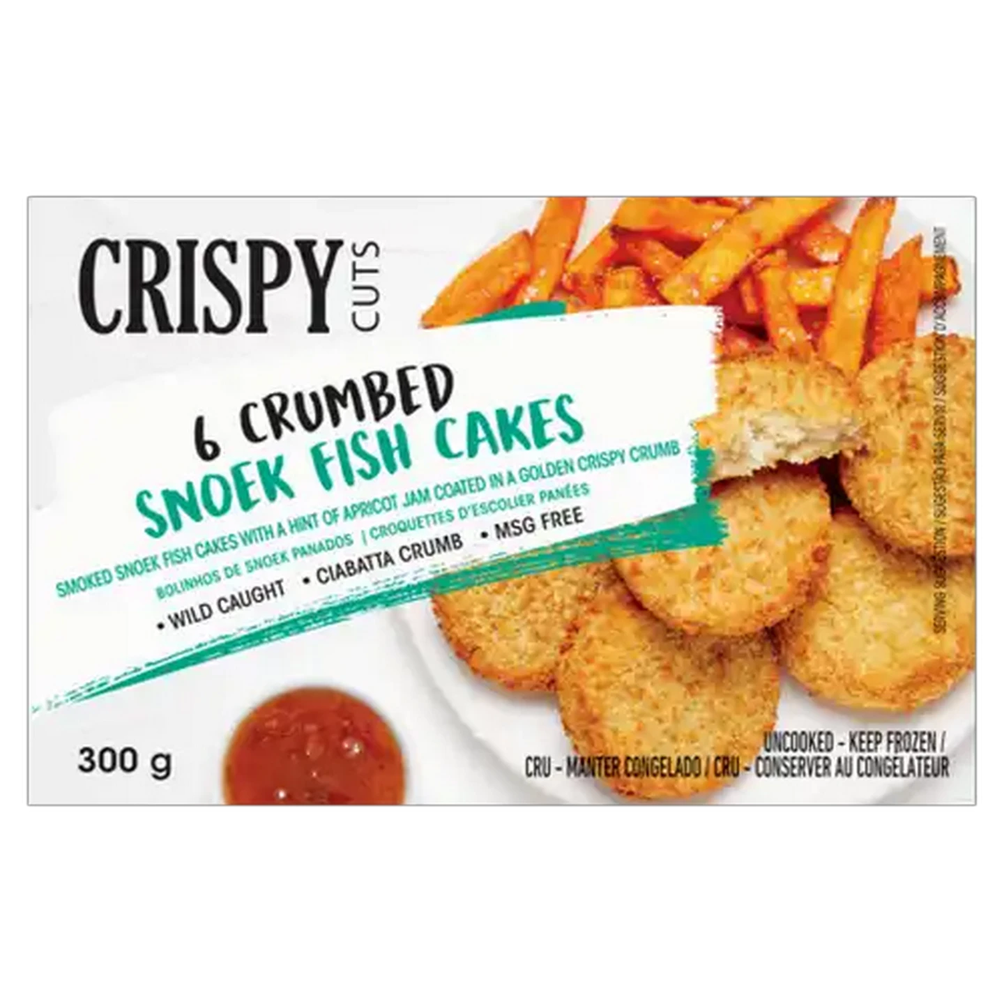 Image of Crispy Cuts Frozen Crumbed Snoek Fish Cakes 300g