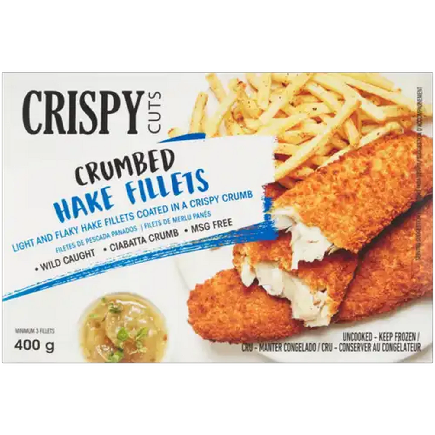 Image of Crispy Cuts Frozen Crumbed Hake Fillets 400g