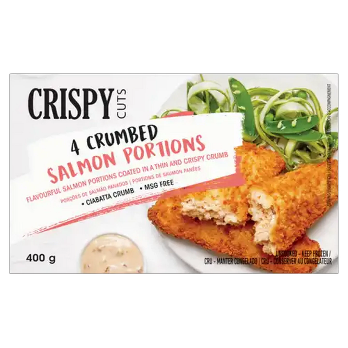 Image of Crispy Cuts Frozen 4 Crumbed Salmon Portions 400g