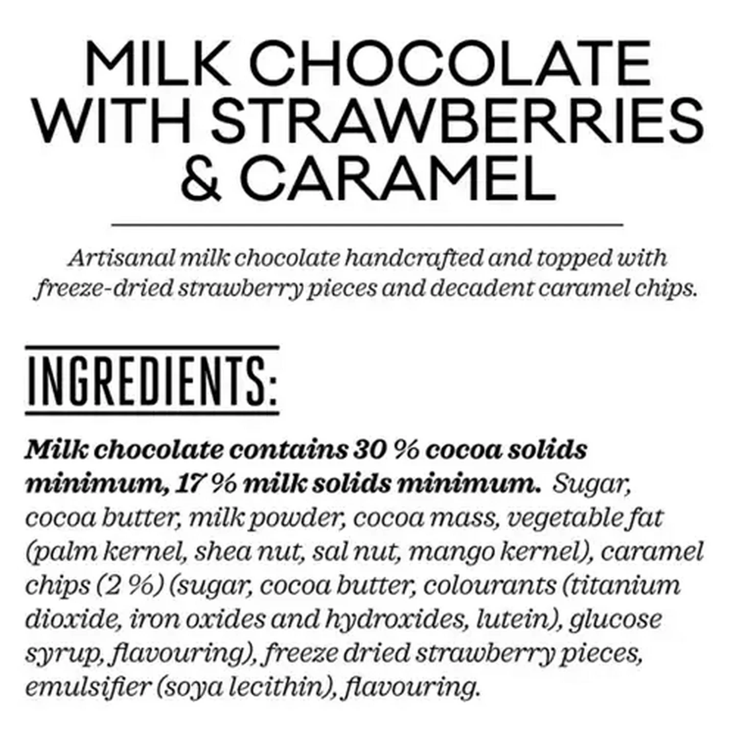 Image of Forage And Feast Limited Edition Milk Chocolate with Strawberries & Caramel 60g
