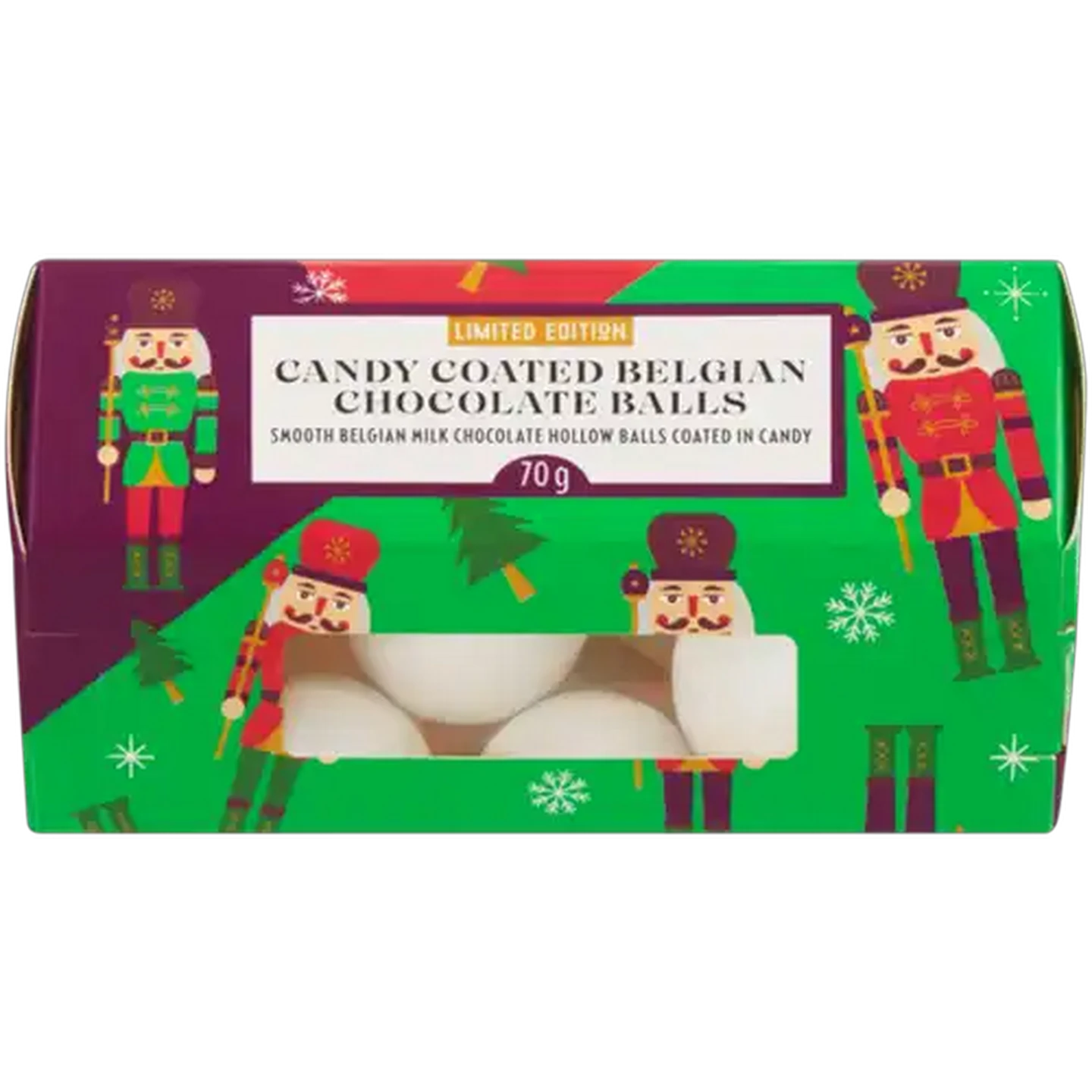 Image of Limited Edition Xmas Candy Coated Belgian Chocolate Balls 80g