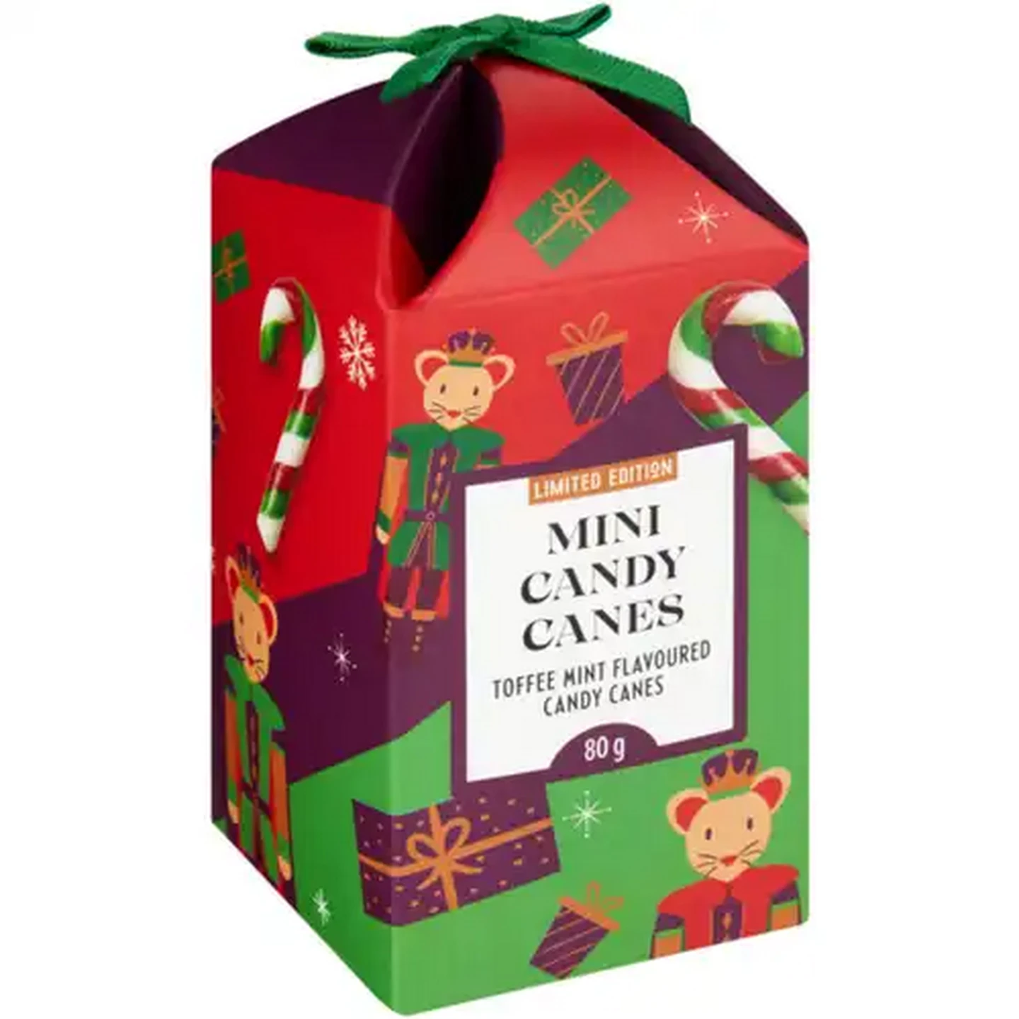 Image of Limited Edition Toffee Mint Flavoured Mini Candy Canes 80g