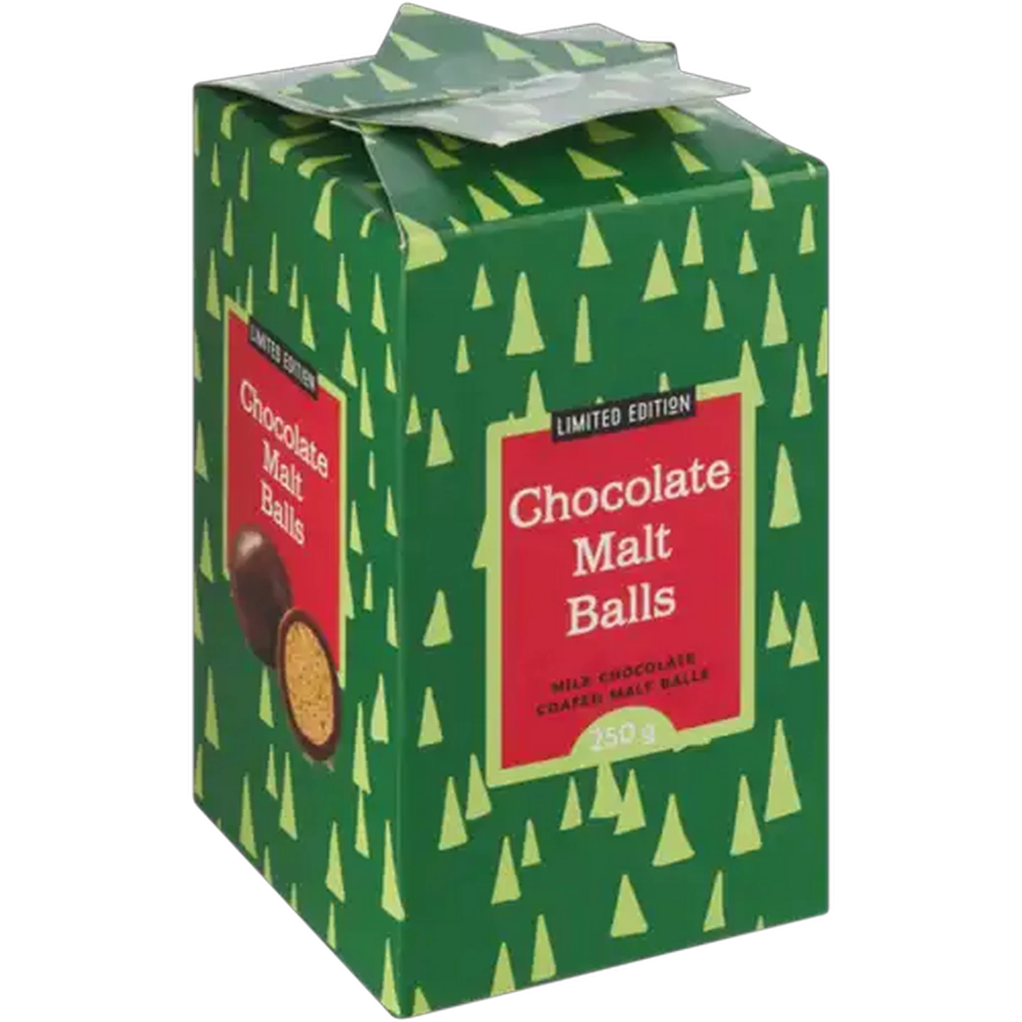Image of Limited Edition Milk Chocolate Malt Balls Xmas Gift Box 250g