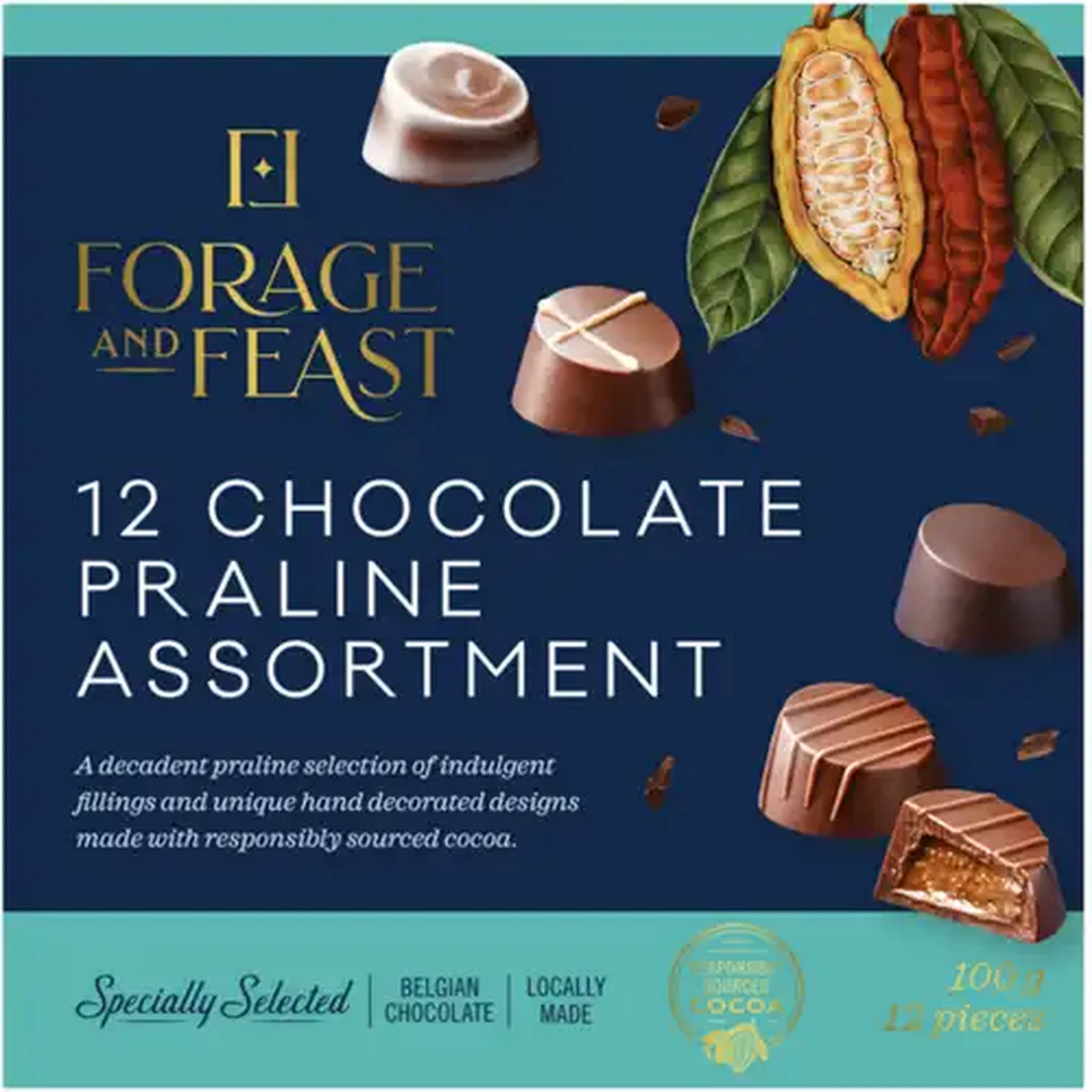 Image of Forage And Feast Chocolate Praline Assortment 100g