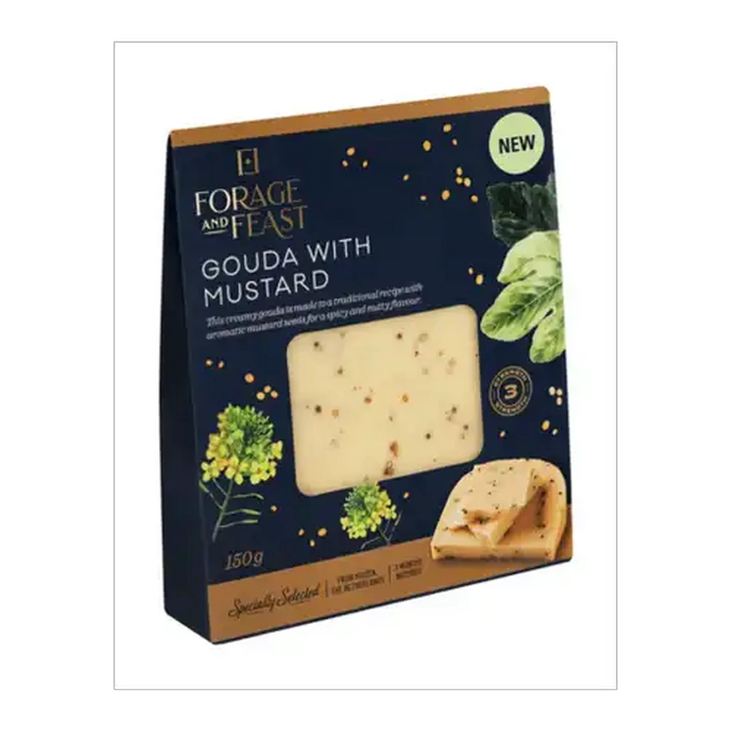 Image of Forage And Feast Mature Gouda Cheese With Mustard 150g