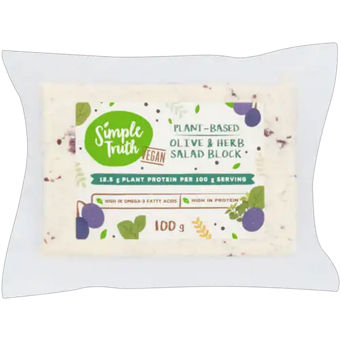 Image of Simple Truth Plant-Based Olive & Herb Salad Block 100g