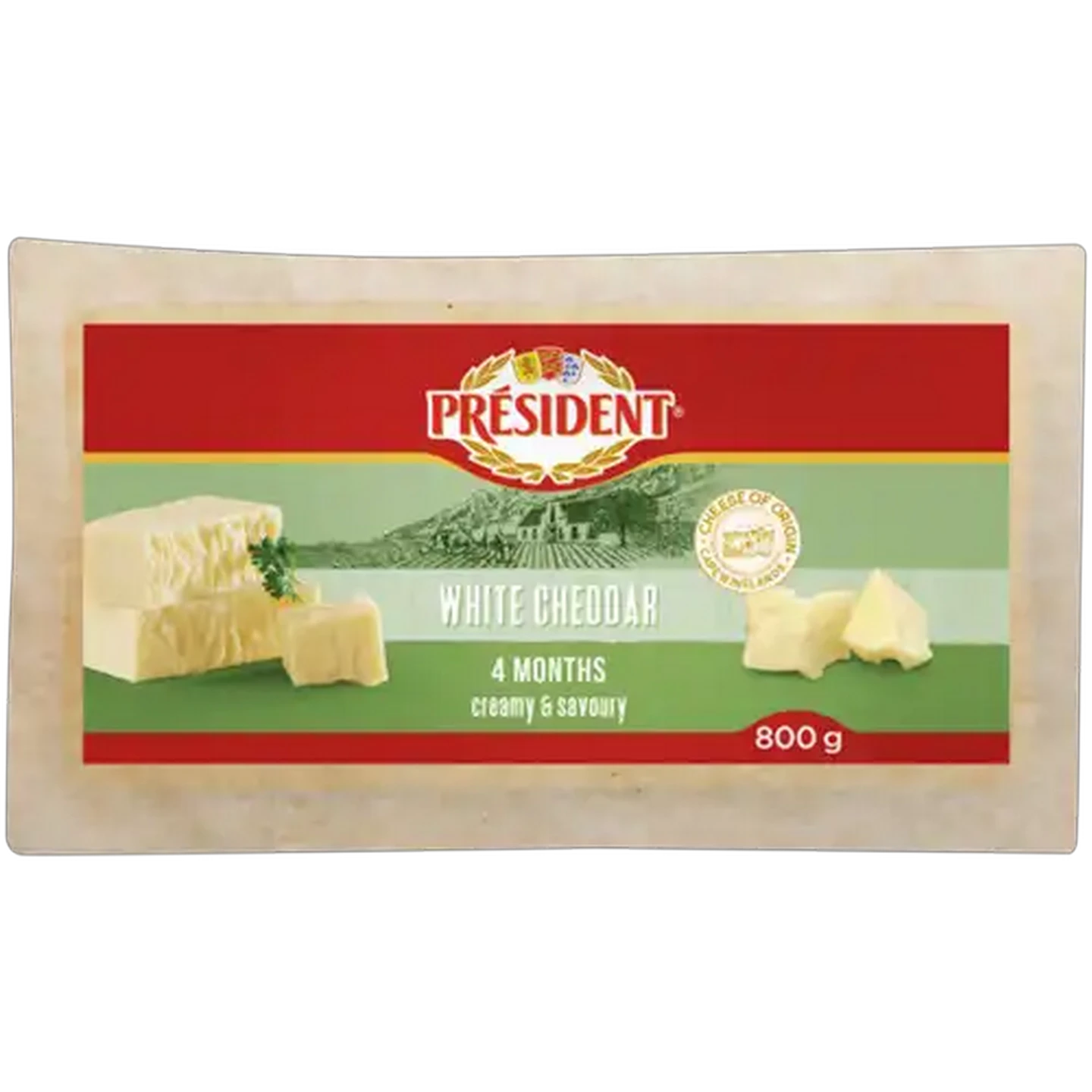 Image of Président 4 Months Creamy & Savoury White Cheddar Cheese 800g