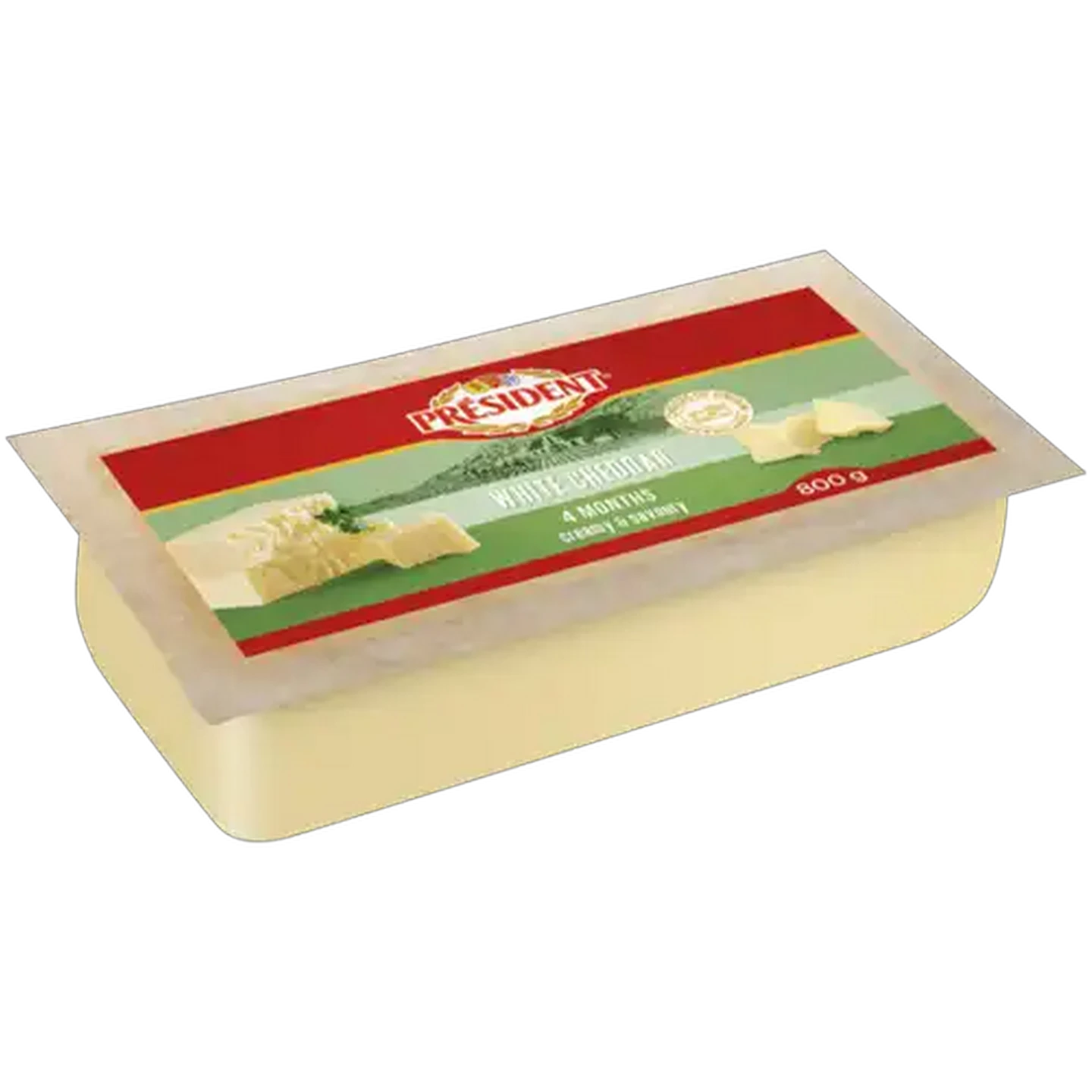 Image of Président 4 Months Creamy & Savoury White Cheddar Cheese 800g