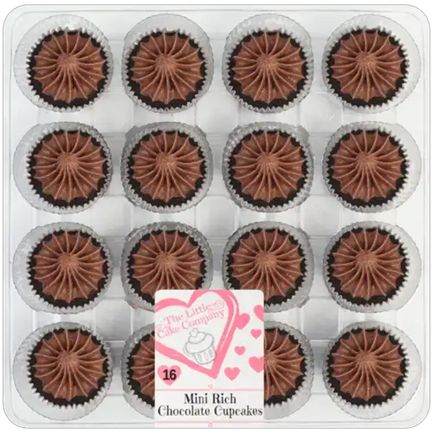 Image of The Little Cake Company Mini Rich Chocolate Cupcakes 16 Pack