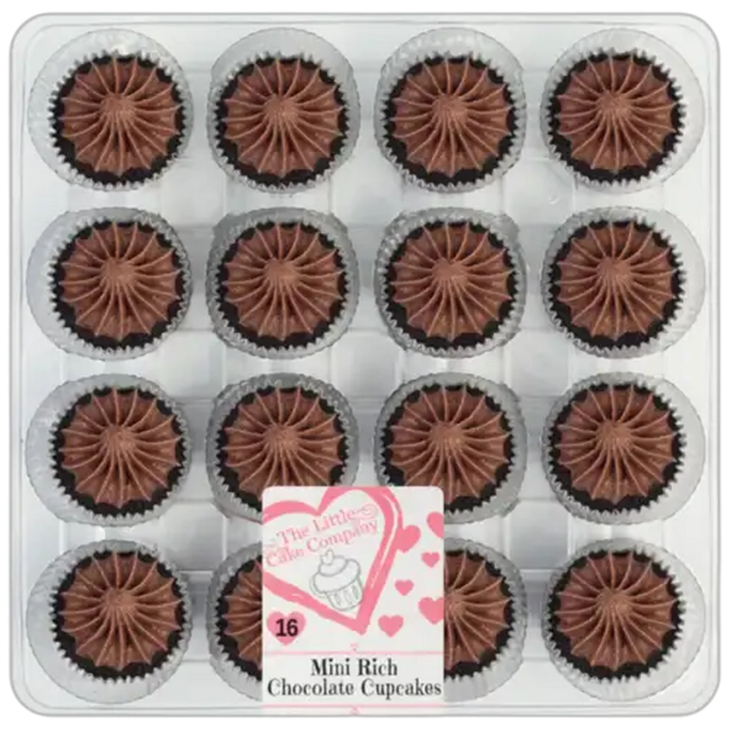Image of The Little Cake Company Mini Rich Chocolate Cupcakes 16 Pack