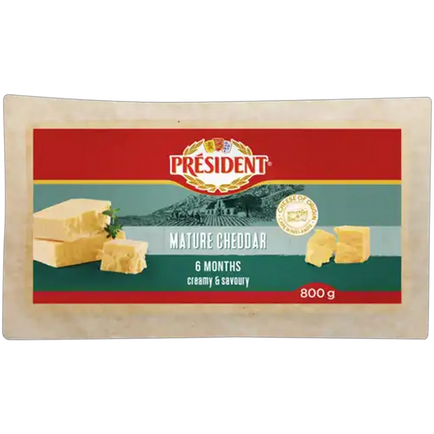Image of Président 6 Months Creamy & Savoury Mature Cheddar Cheese 800g