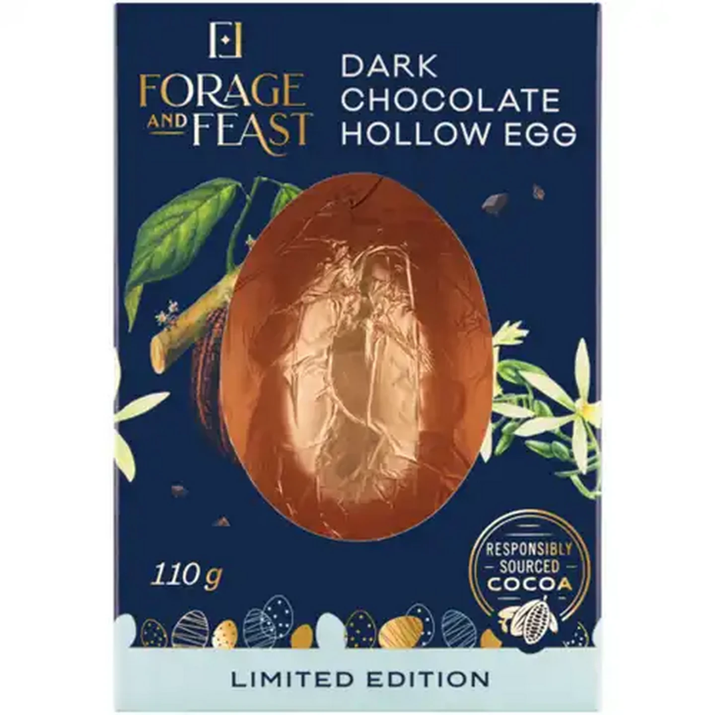 Image of Forage And Feast Limited Edition Dark Chocolate Hollow Egg 110g