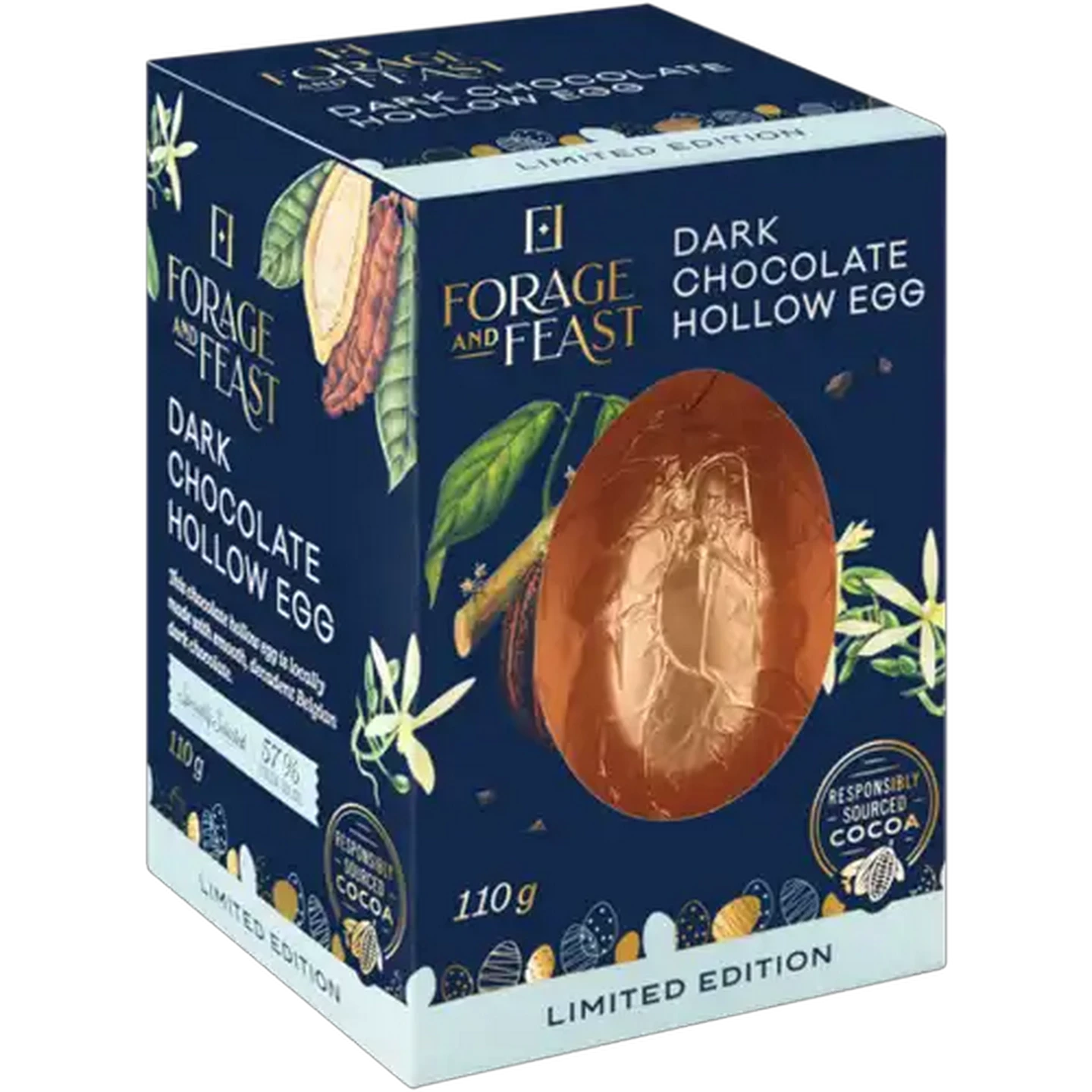 Image of Forage And Feast Limited Edition Dark Chocolate Hollow Egg 110g