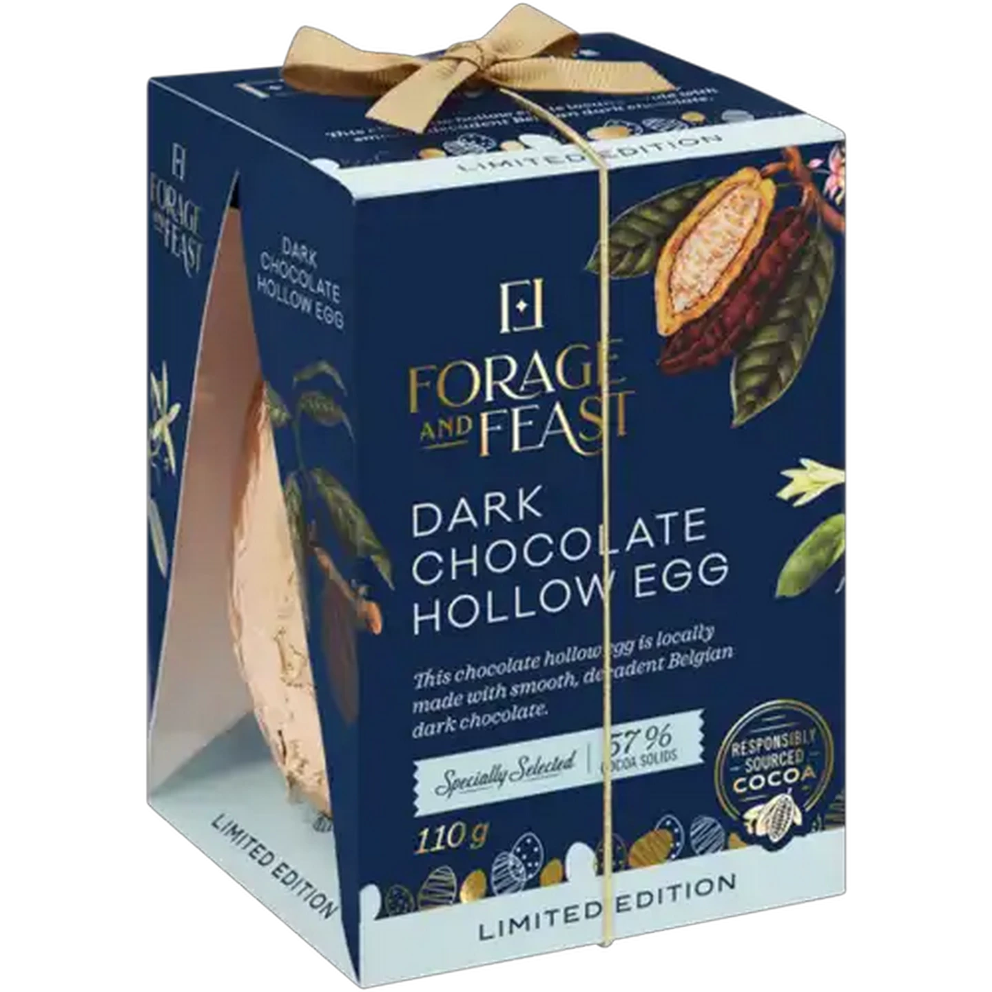 Image of Forage And Feast Limited Edition Dark Chocolate Hollow Egg 110g