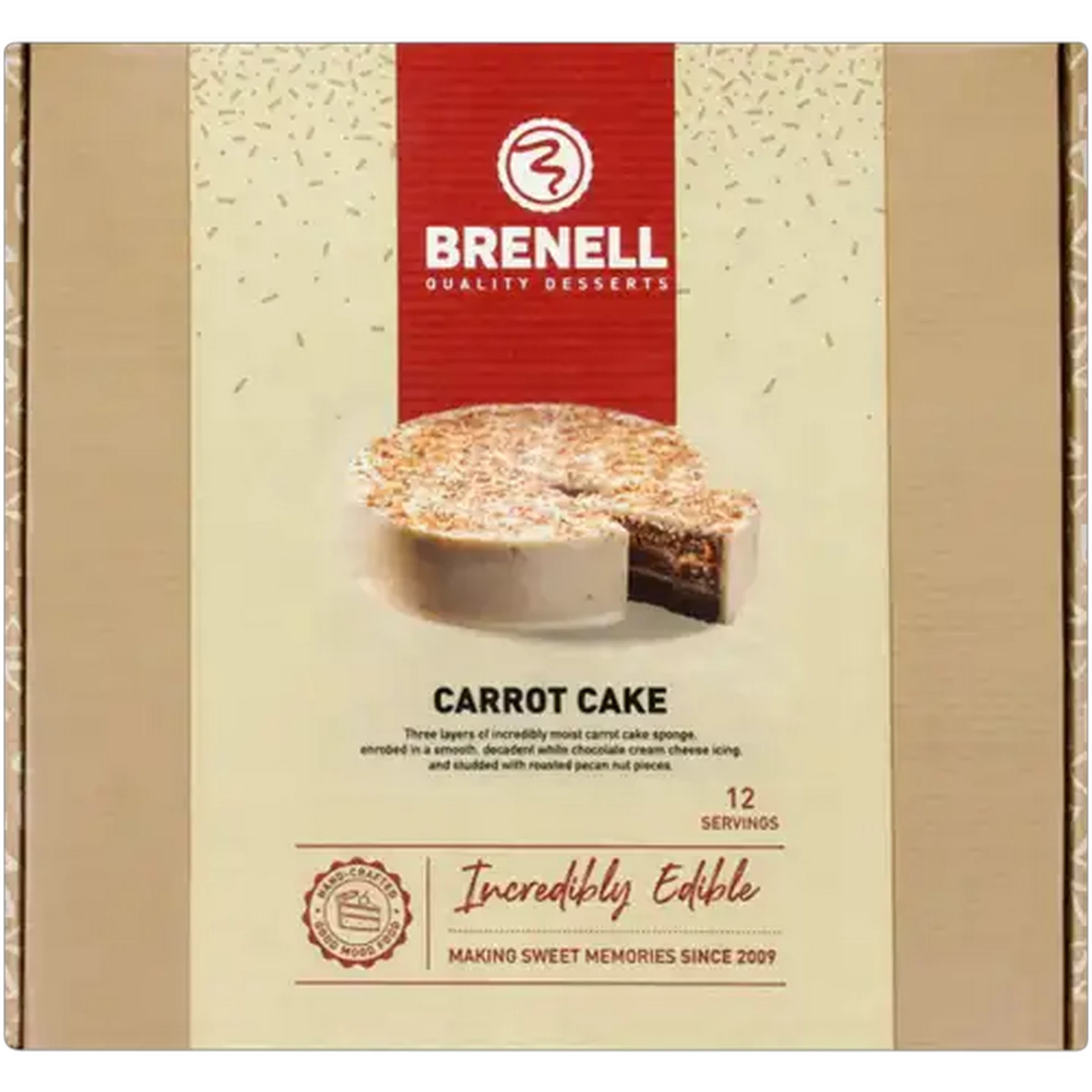 Image of Brenell Frozen Carrot Cake 18cm