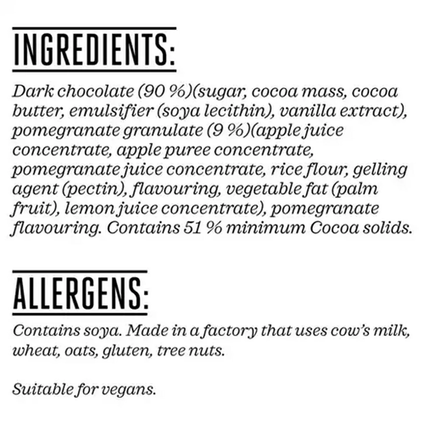 Image of Forage And Feast Pomegranate Dark Chocolate Slab 100g