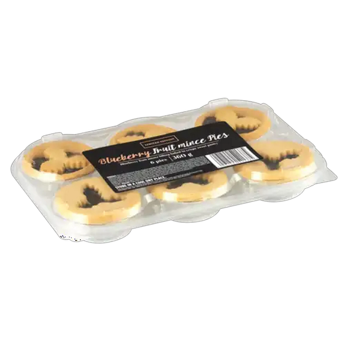 Image of Limited Edition Blueberry Mince Pie Cakes 6 Pack