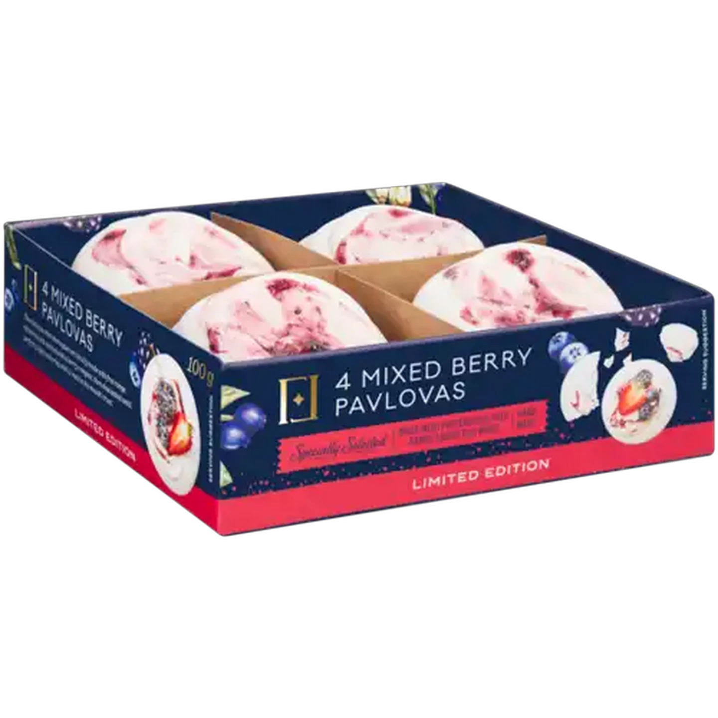 Image of Forage And Feast Limited Edition Mixed Berry Pavlovas 4 Pack