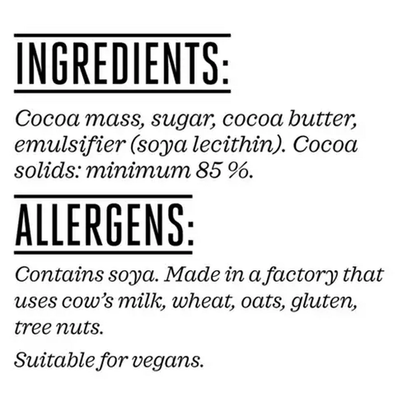 Image of Forage And Feast 85% Dark Chocolate Slab 100g