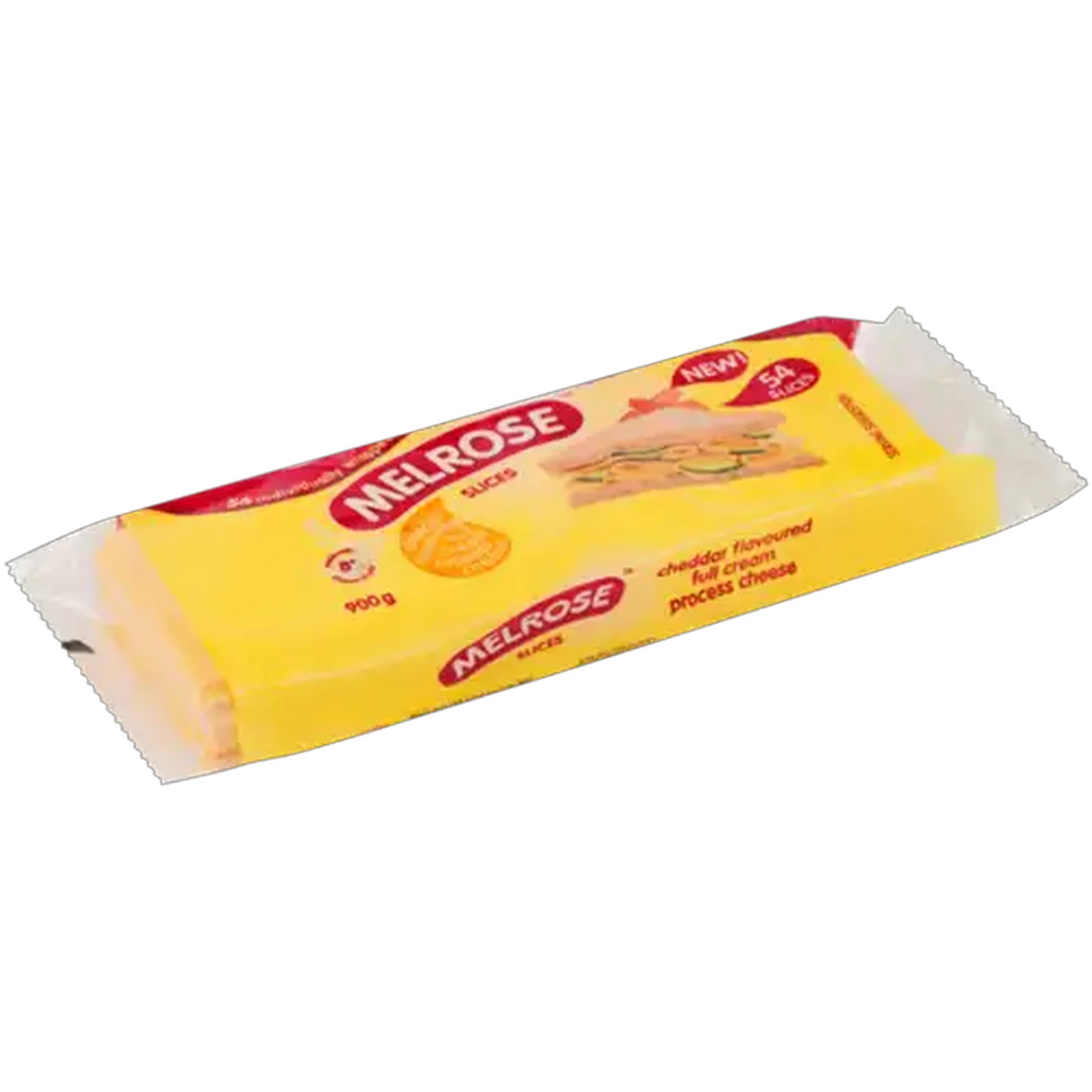 Image of Melrose Cheddar Flavoured Full Cream Process Cheese Slices 900g