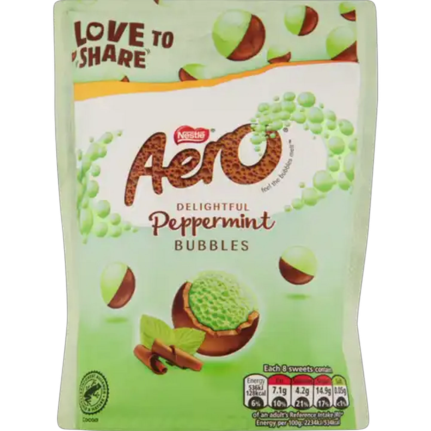 Image of Aero Peppermint Bubbles 92g