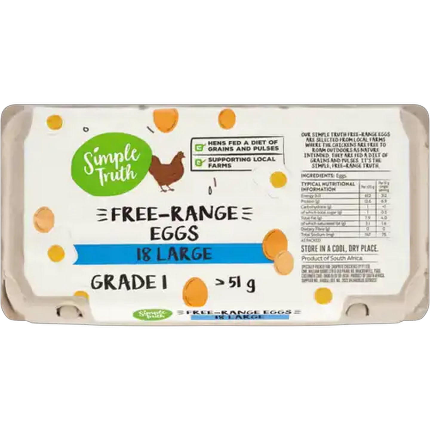 Image of Simple Truth Free-Range Large Eggs 18-Pack