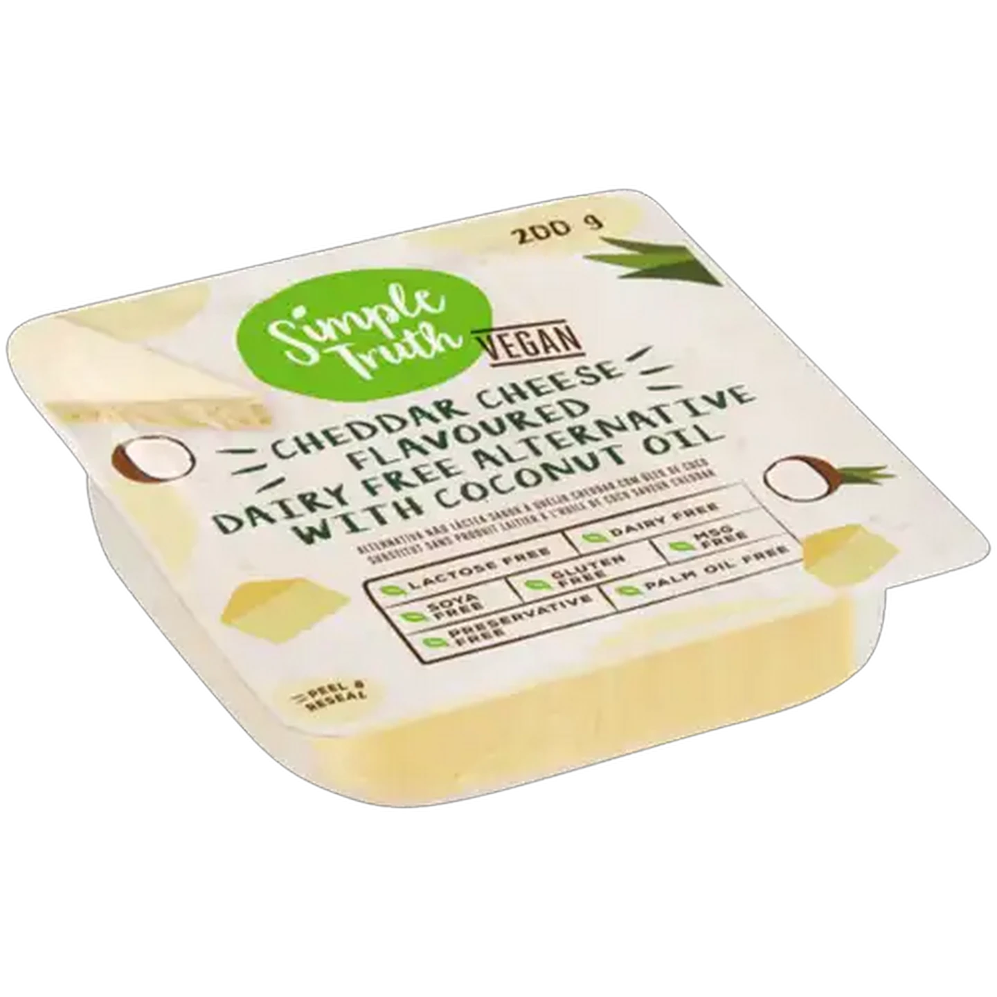 Image of Simple Truth Coconut Oil Vegan Cheddar Cheese 200g