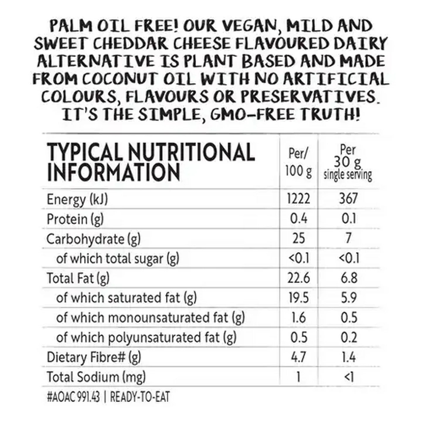 Image of Simple Truth Coconut Oil Vegan Cheddar Cheese 200g