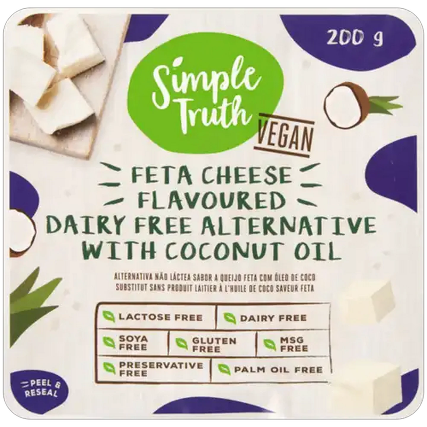 Image of Simple Truth Coconut Oil Vegan Feta Cheese 200g