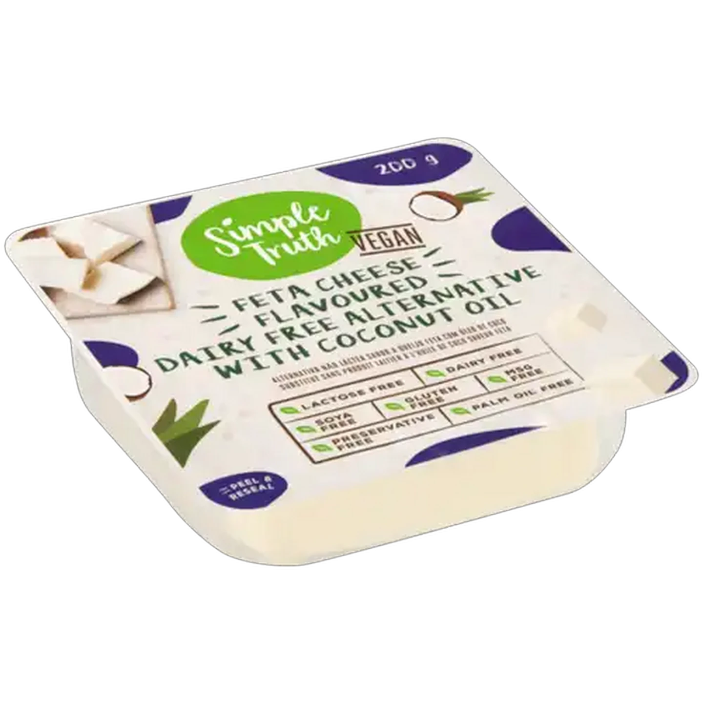 Image of Simple Truth Coconut Oil Vegan Feta Cheese 200g