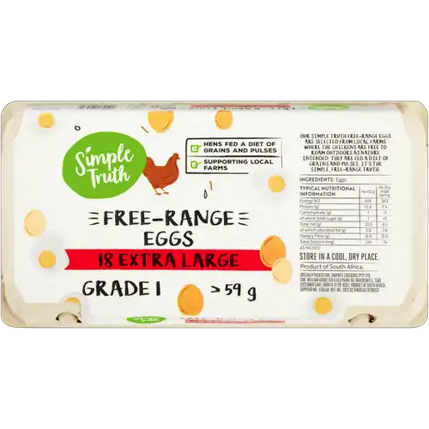 Image of Simple Truth Extra Large Free-Range Eggs 18 Pack