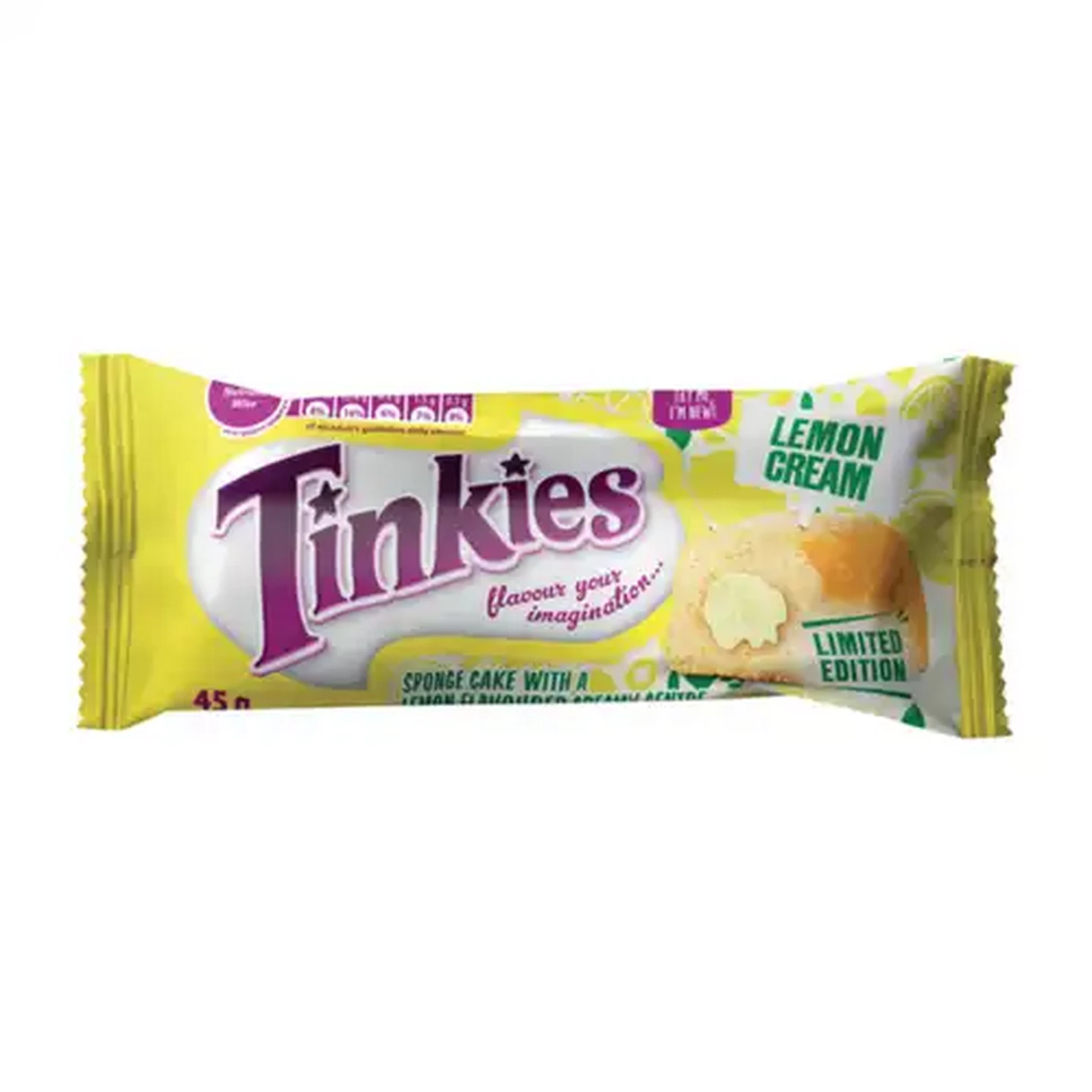Image of Tinkies Lemon Cream Sponge Cake 6 x 45g
