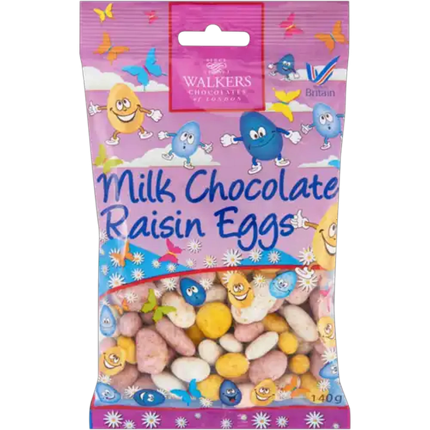 Image of Walkers Milk Chocolate Raisin Eggs 140g