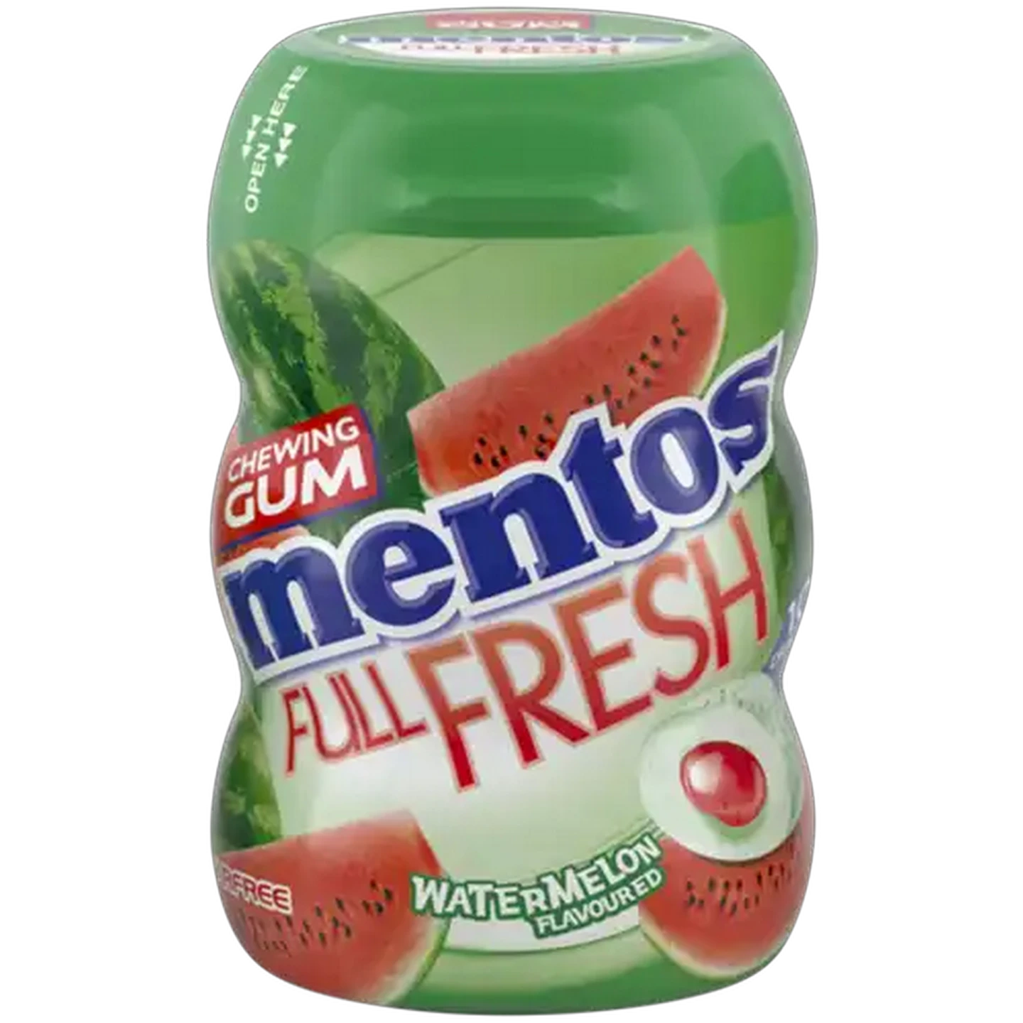 Image of Mentos Pure Fresh Watermelon Chewing Gum 10 Pack