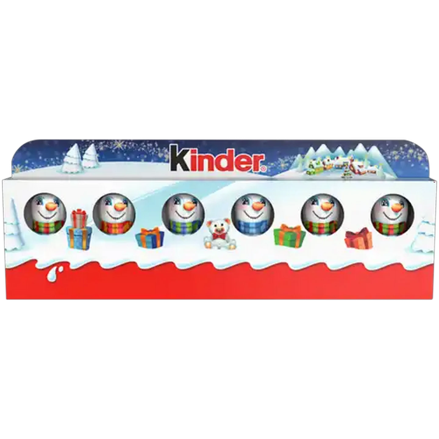 Image of Kinder Mini Xmas Chocolate Figures 6 Pack