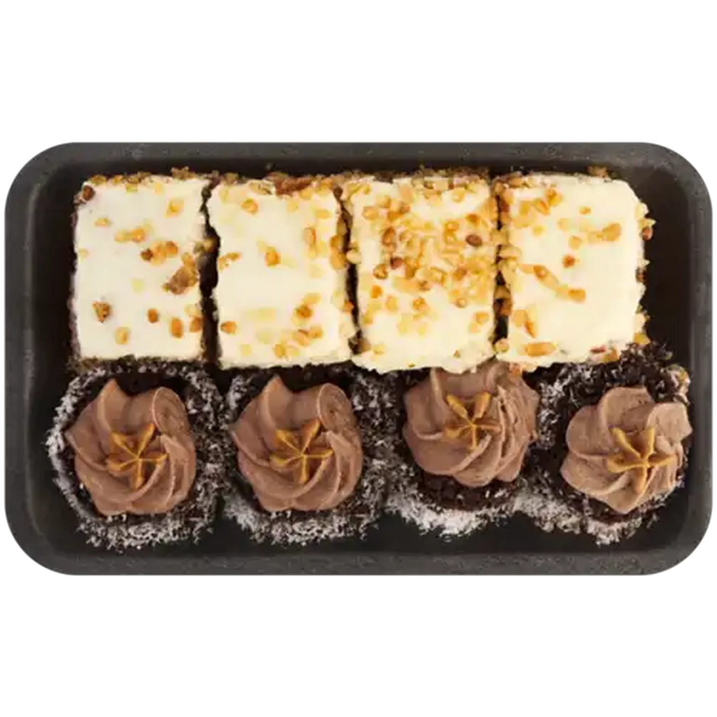 Image of Chocolate Lamingtons & Carrot Cake Squares Tray 350g