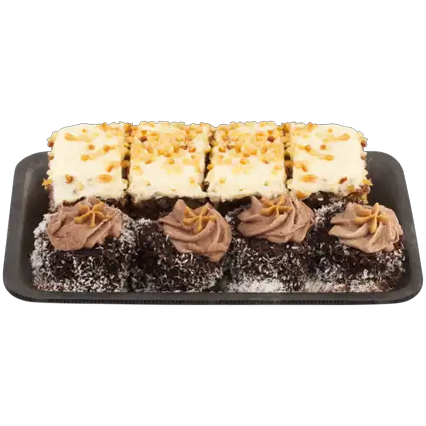 Image of Chocolate Lamingtons & Carrot Cake Squares Tray 350g
