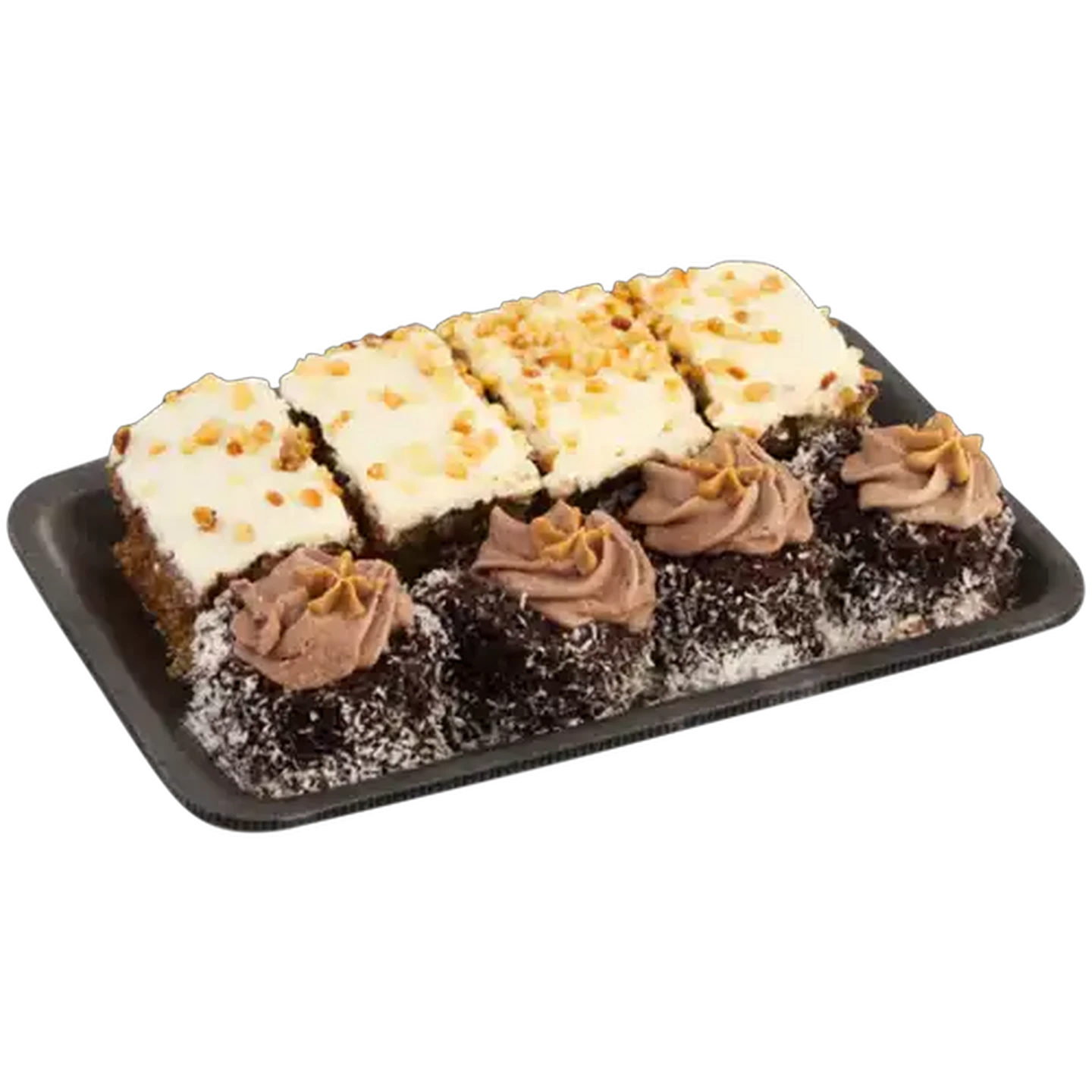 Image of Chocolate Lamingtons & Carrot Cake Squares Tray 350g